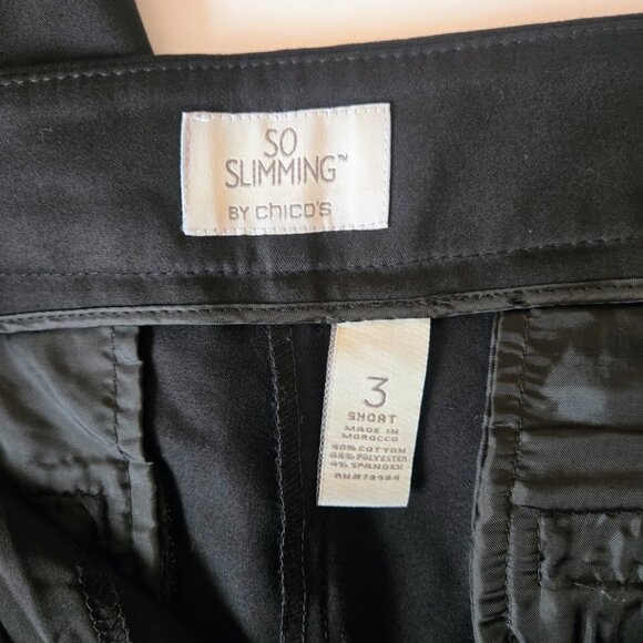 Chico's So Slimming black trouser pants NWOT Size 3/XL short - Picture 5 of 5